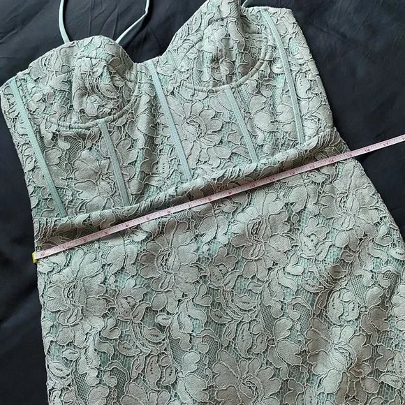 BARDOT Lace Spaghetti-Strap Sheath Dress in Light Blue - Picture 10 of 12